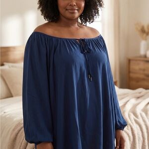 ellos Royal Blue Elastic Waist Skirt